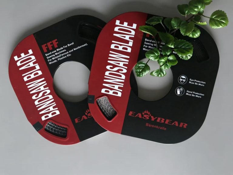 Two boxed carbon steel band saw blades