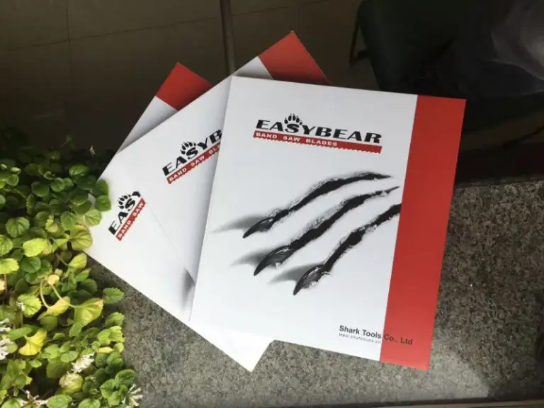 Food processing band saw blades packaged in two EasyBear branded boxes